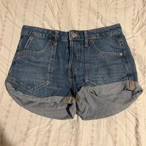 We The Free Blue Jean Shorts Classic Cutoff Style